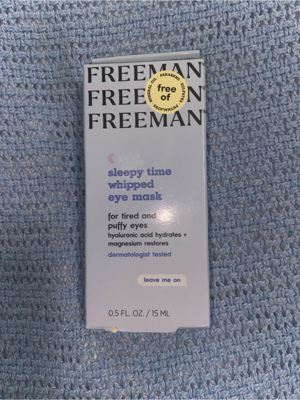 Freeman Sleepy Time Whipped Eye Mask - Light Blue